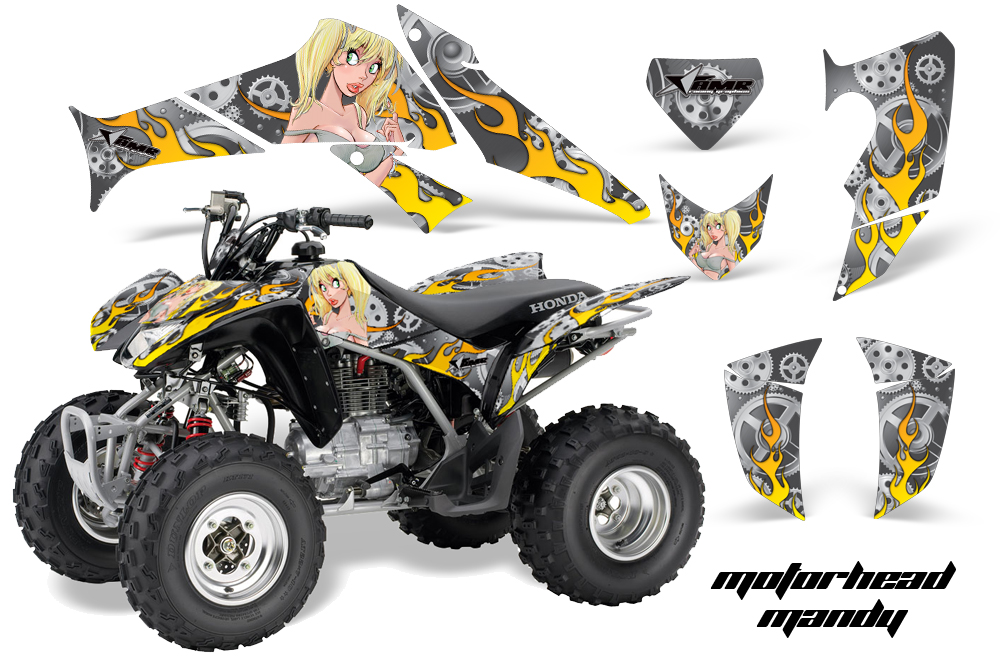 Honda TRX250 05-09 Graphics MotrheadMandy Silver JPG